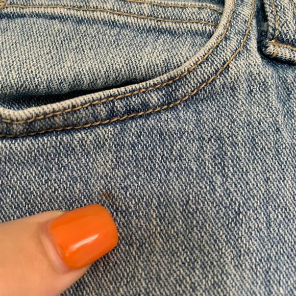 Vintage Y2K Bedazzled Denim Mini Skirt High Waist Size Medium - Picture 4 of 6